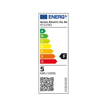 Airam LED MR16 36° ljuskälla - klar, dimbar gu5.3, 5w - Airam