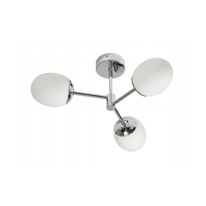 Armaturhantverk Klasen trio ceiling lamp Ø47 cm Chrome