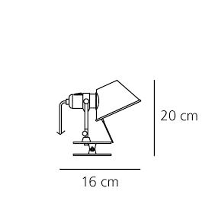 Tolomeo clip micro wall lamp, Aluminium Artemide