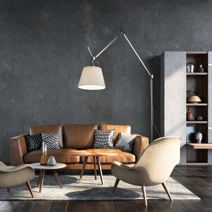 Tolomeo Mega floor lamp, Black-black, ø36cm Artemide