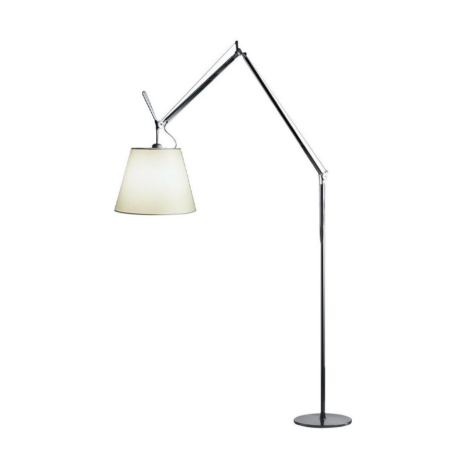 Artemide Tolomeo Mega floor lamp Parchment black, ø42cm