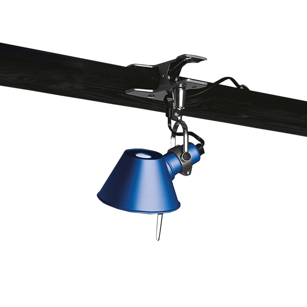 Artemide Tolomeo Micro Pinza Wandleuchte Klemmhalterung Blue