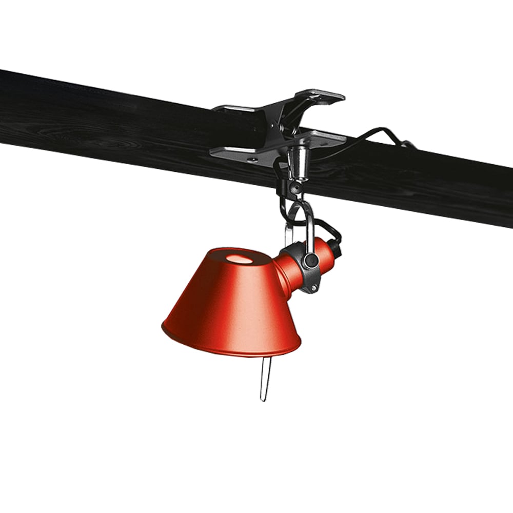 Artemide Tolomeo Micro Pinza Wandleuchte Klemmhalterung Red