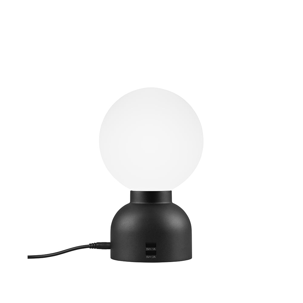 Ateljé Lyktan Pluggie table lamp Black, opal glass