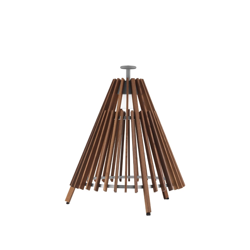 Ateljé Lyktan Tipi floor lamp Heat-treated ash, 738, aluminium