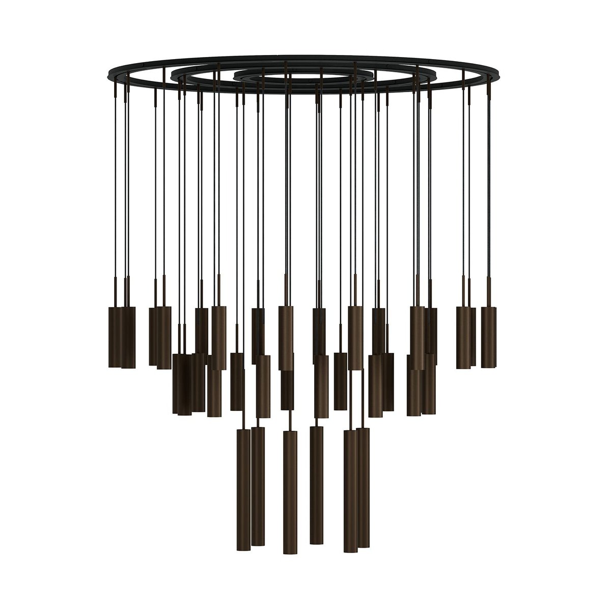 Audo Copenhagen Tubulaire chandelier 38 Anodized bronzed