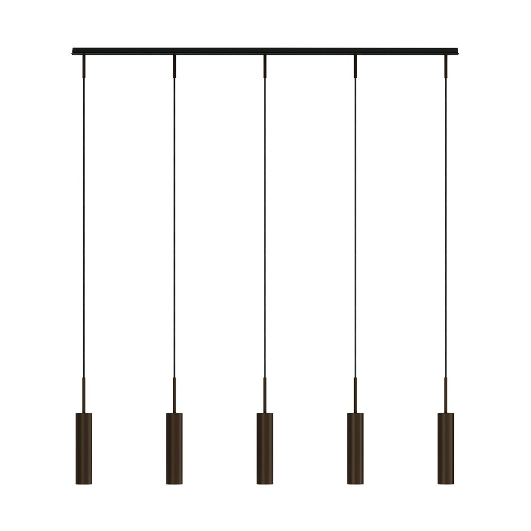 Audo Copenhagen Tubulaire rail pendant lamp 5 Anodized bronzed