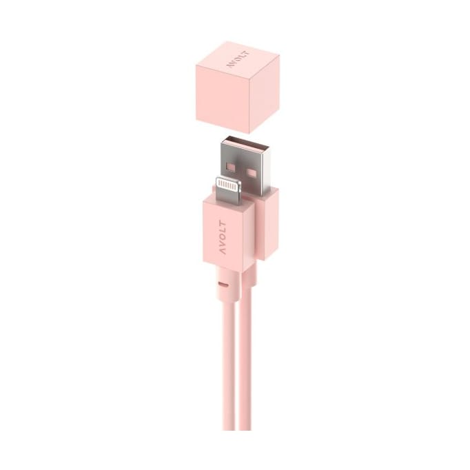 Cable 1 USB A till Lightning kabel 1,7 m - Pink - Avolt