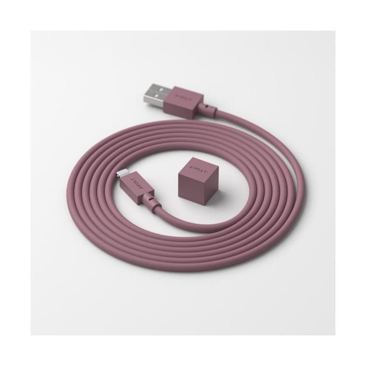 Cable 1 USB-A to Lightning 1.7 m - Rusty red - Avolt