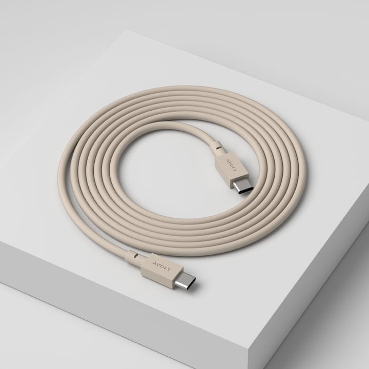 Cable 1 USB-C till USB-C laddningskabel 2 m, Nomad sand Avolt