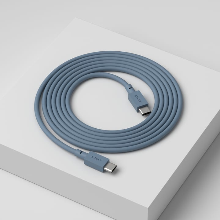 Cable 1 USB-C till USB-C laddningskabel 2 m, Shark blue Avolt