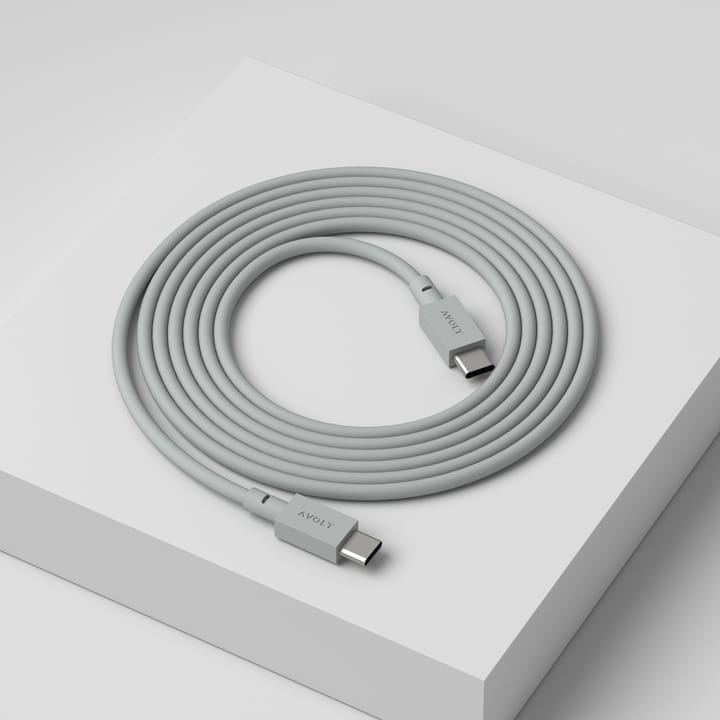 Cable 1 USB-C to USB-C charging cable 2 m, Gotland grey Avolt