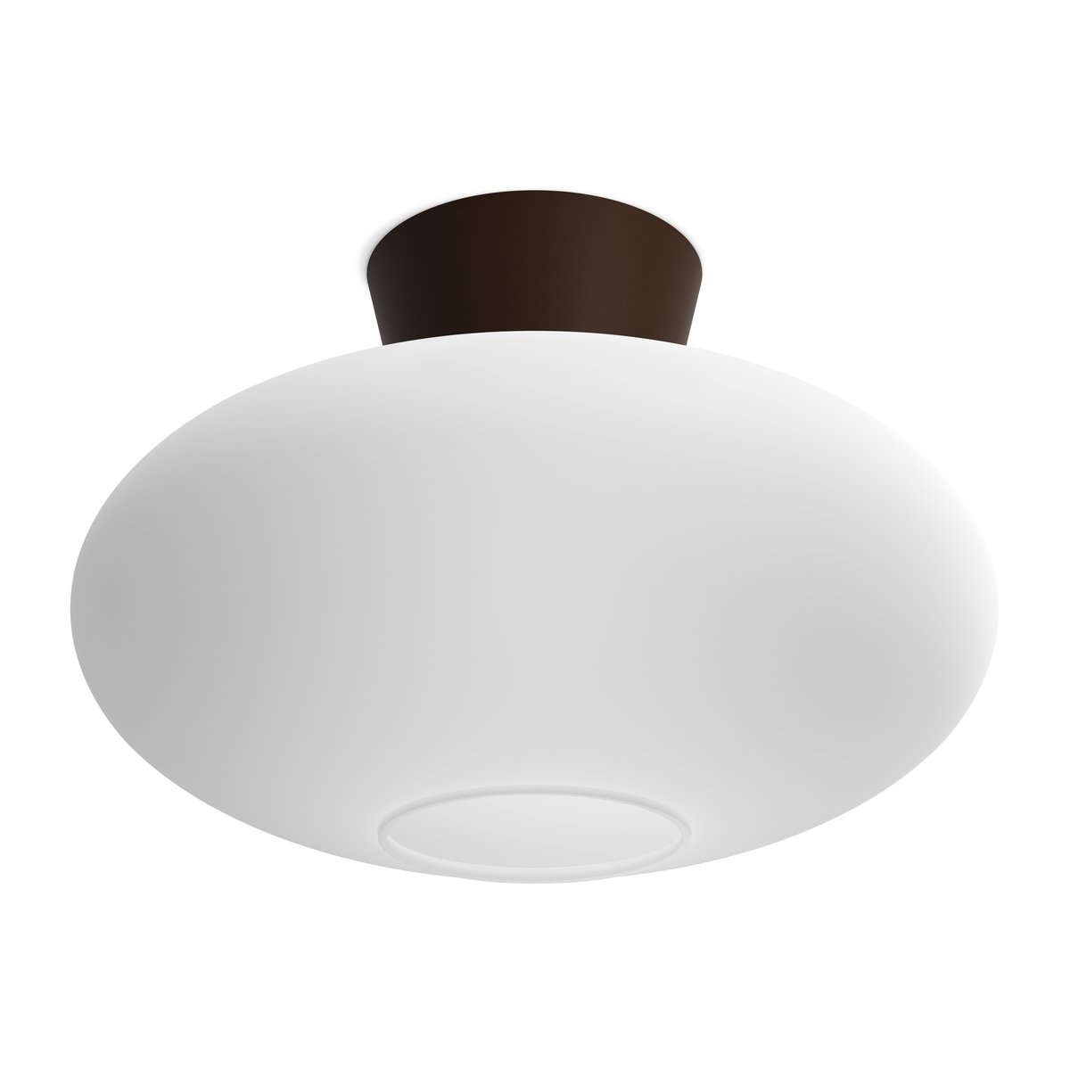 Belid Bullo ceiling lamp XL opal glass Ø38 cm Oxidee