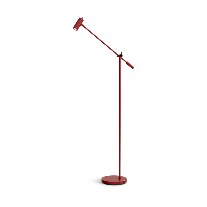 Cato floor lamp 134 cm - Glossy ruby red-matte black - Belid