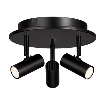 Cato round ceiling spotlight 3 - Matte black - Belid