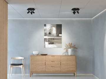 Cato round ceiling spotlight 3 - Matte black - Belid