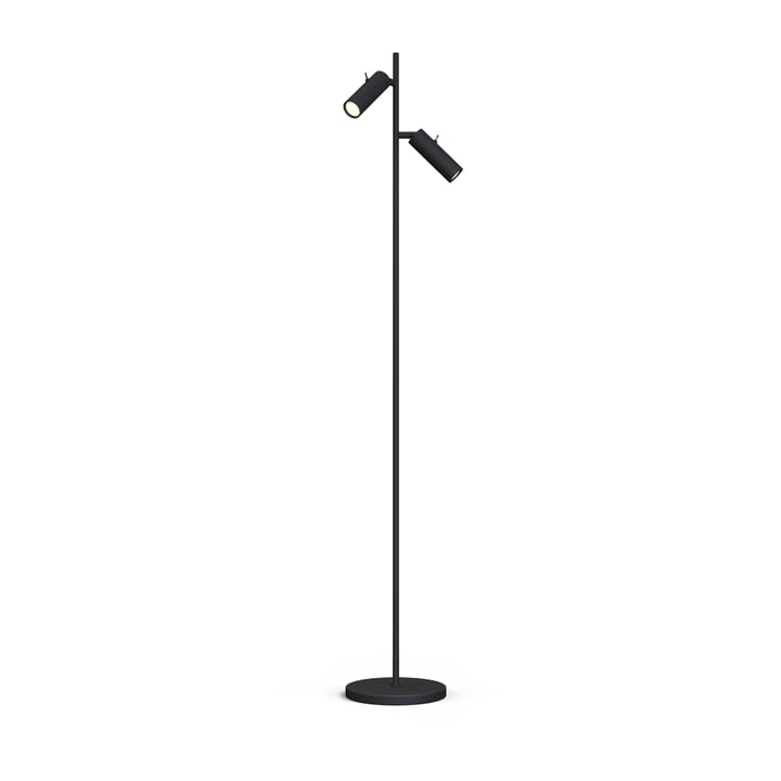 Cato Slim floor lamp double, Matte black-LED Belid
