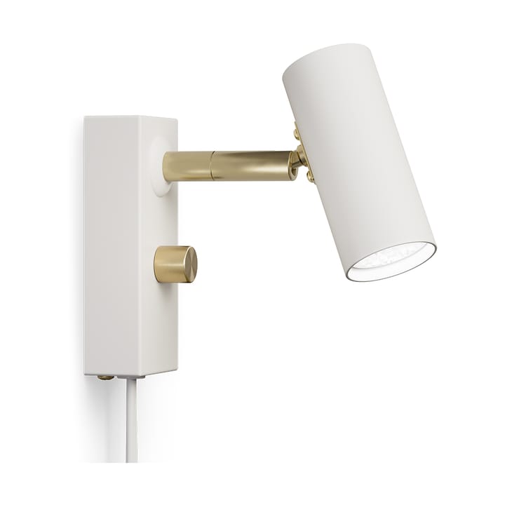 Cato wall lamp - Matte white-polished brass - Belid