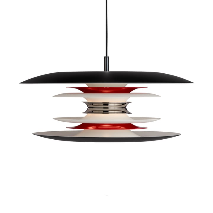 Diablo ceiling lamp Ø40 cm, Matte black-smooth red Belid