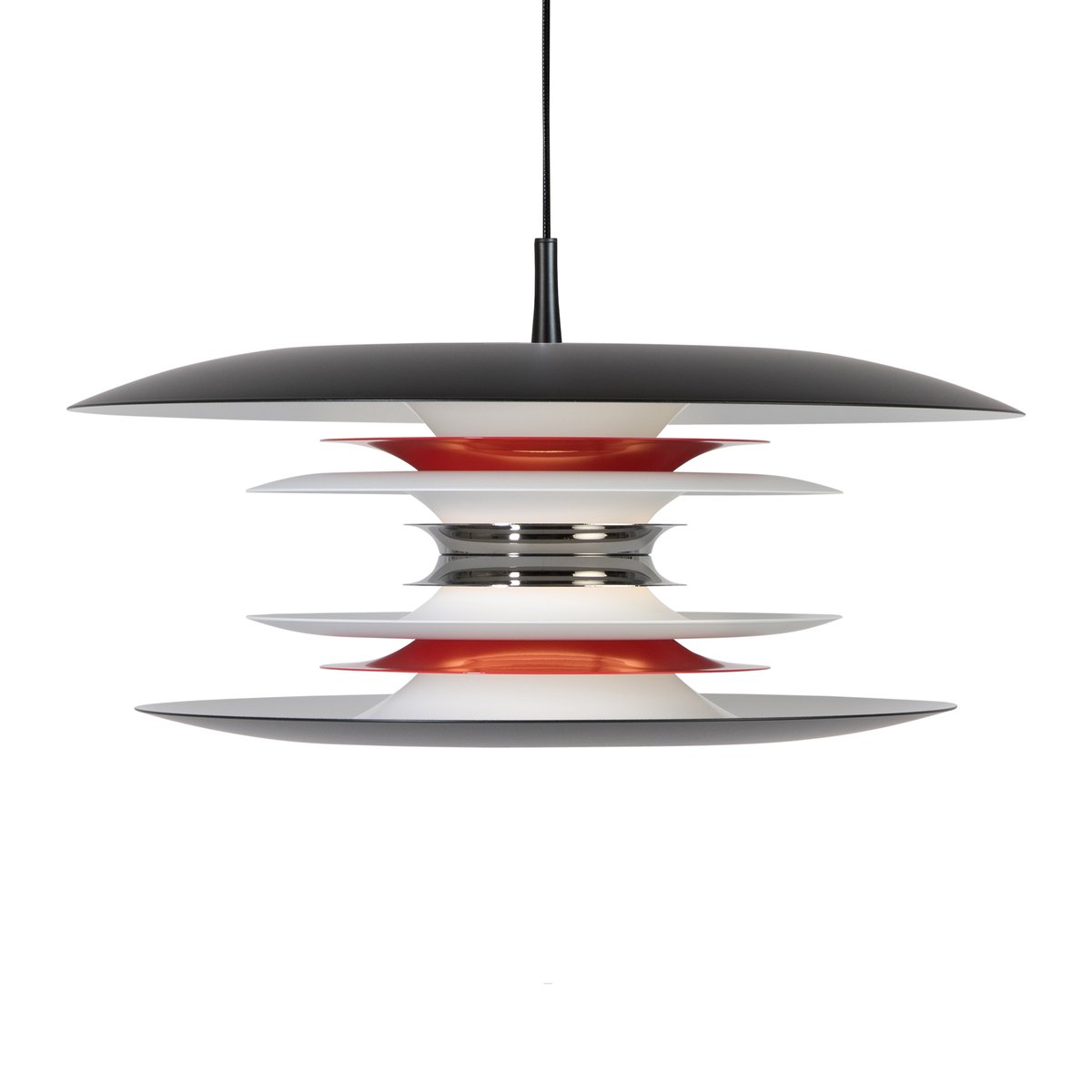 Belid Diablo ceiling lamp Ø50 cm Matte black-smooth red