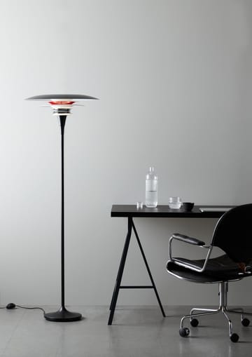 Diablo floor lamp Ø50 cm - Matte black-smooth red - Belid