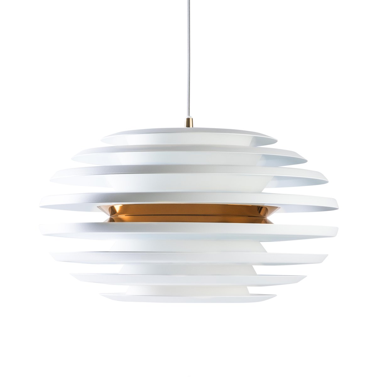 Belid Ellipse ceiling lamp matte white, brass