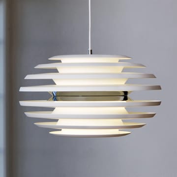 Ellipse ceiling lamp - matte white, chrome - Belid