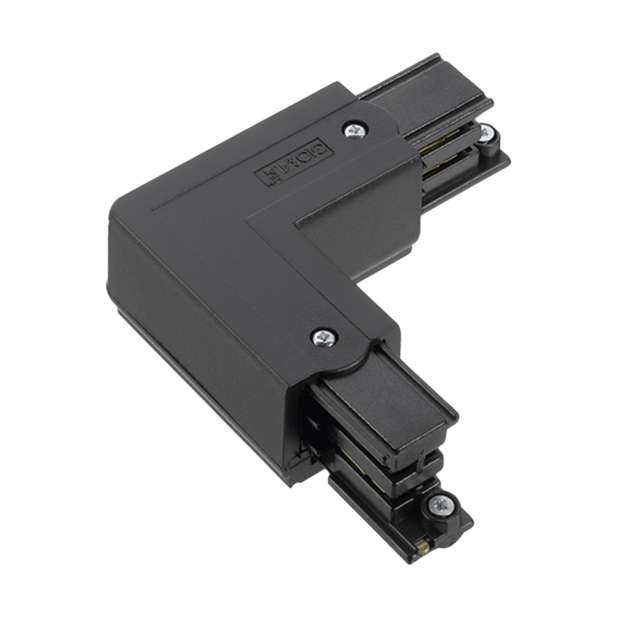 GB34-2 l-connector for global track - Matte black - Belid