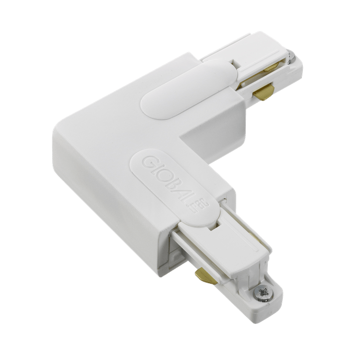 GB35-3 L-connector for global track - Matte white - Belid