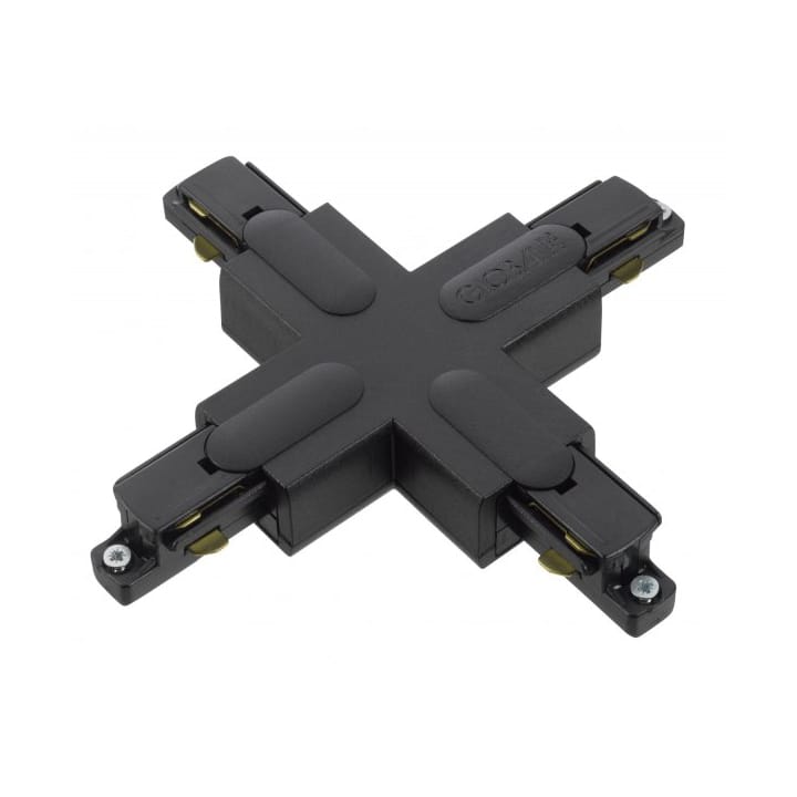 GB38-2 x-connector for global track, Matte black Belid