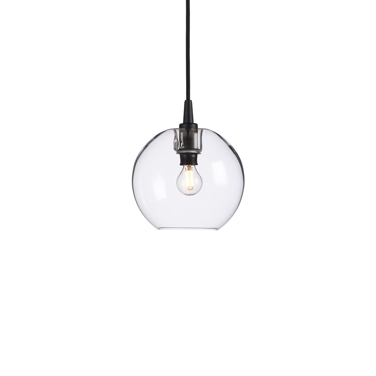 Belid Gloria pendant lamp Ø19 cm Black-clear glass