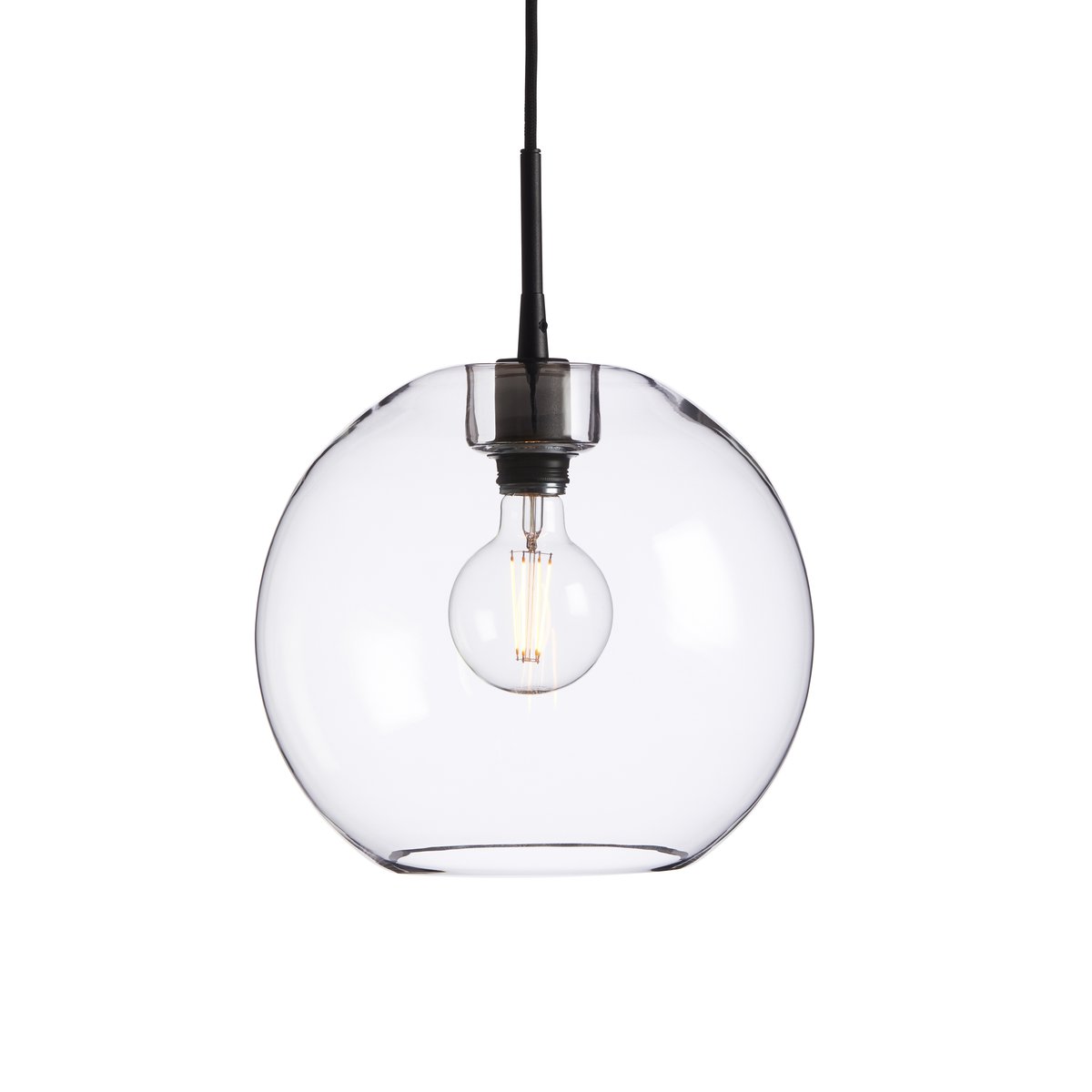 Belid Gloria pendant lamp Ø32 cm Black-clear glass