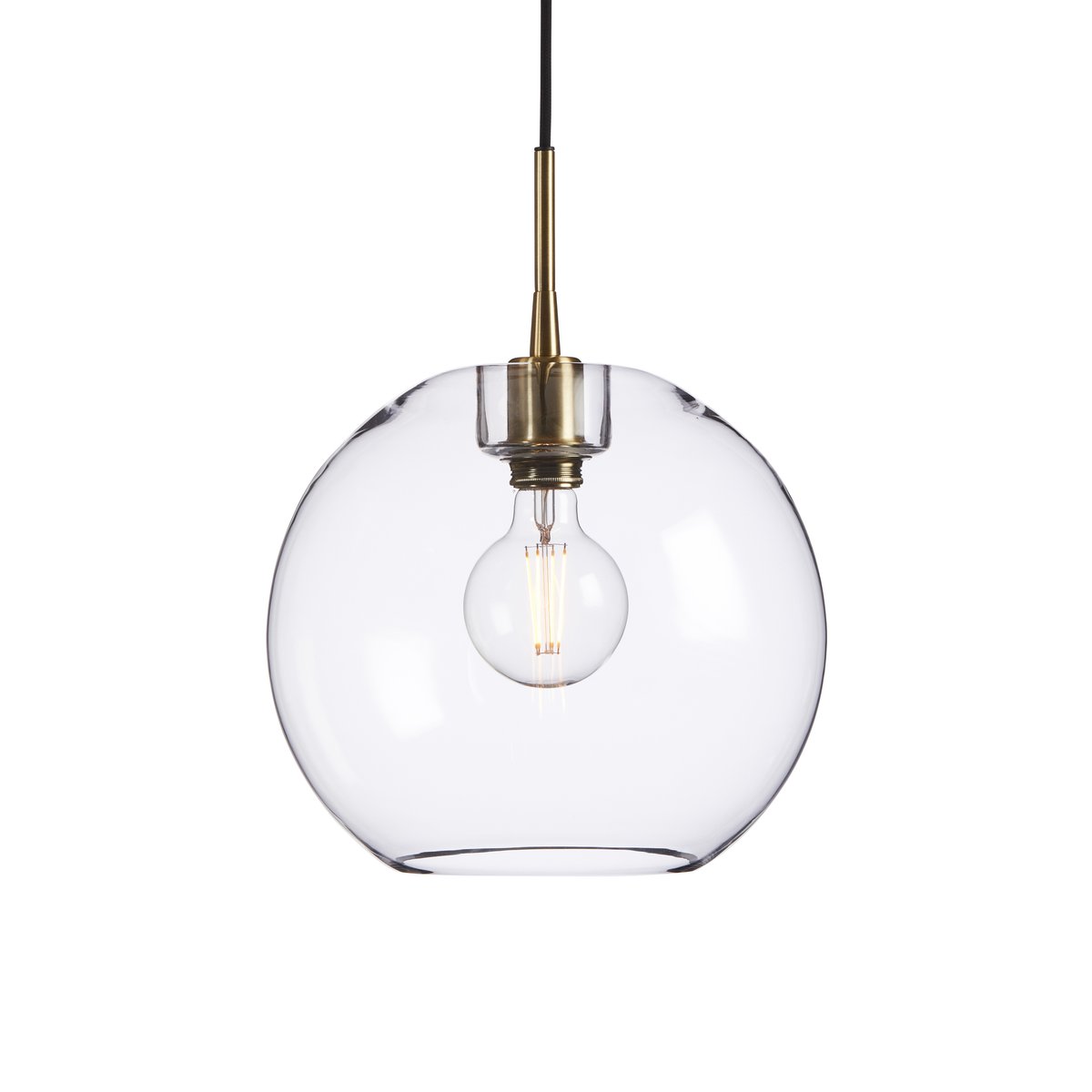 Belid Gloria pendant lamp Ø32 cm brass-clear glass