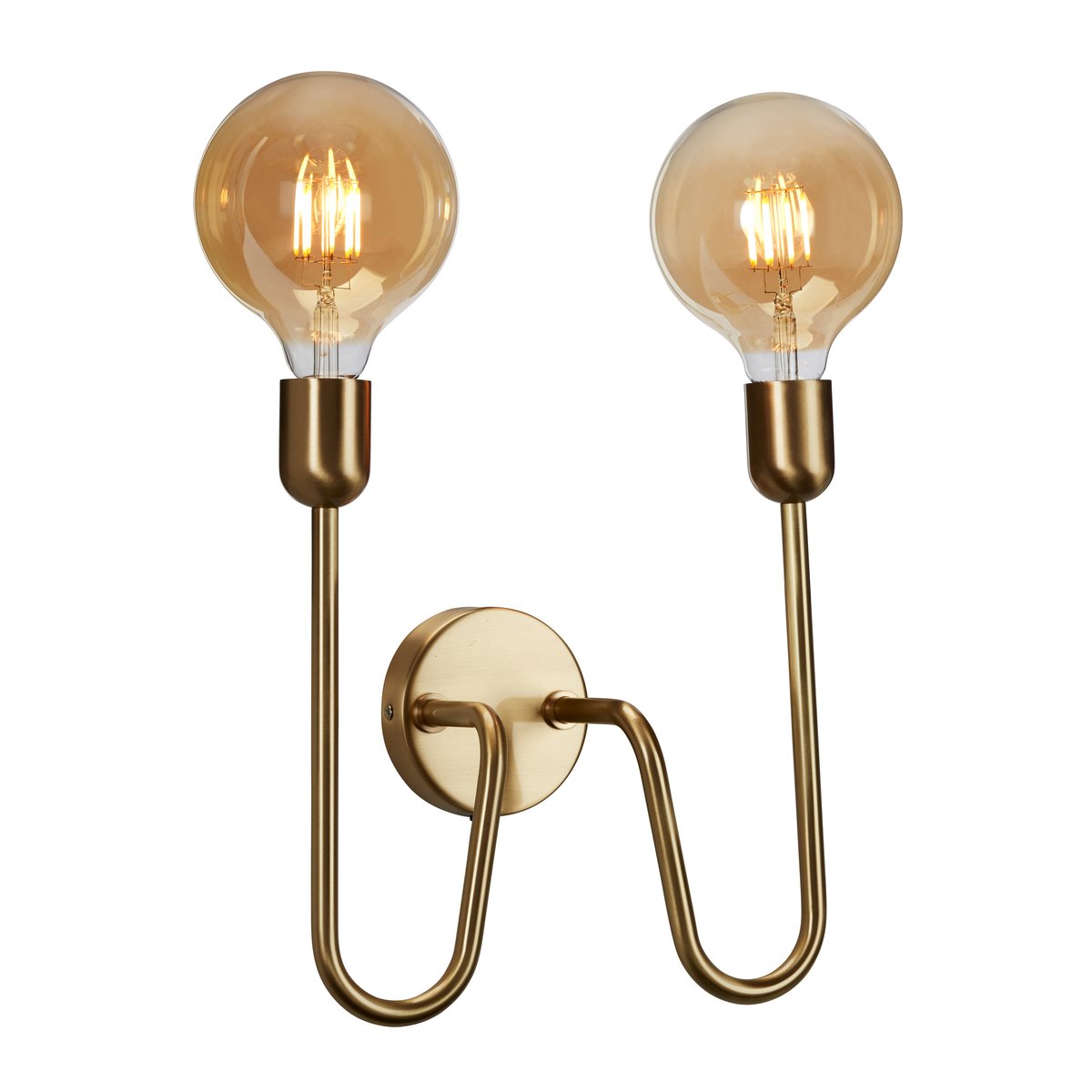 Belid Regal Duo wall lamp with cable and plug brass