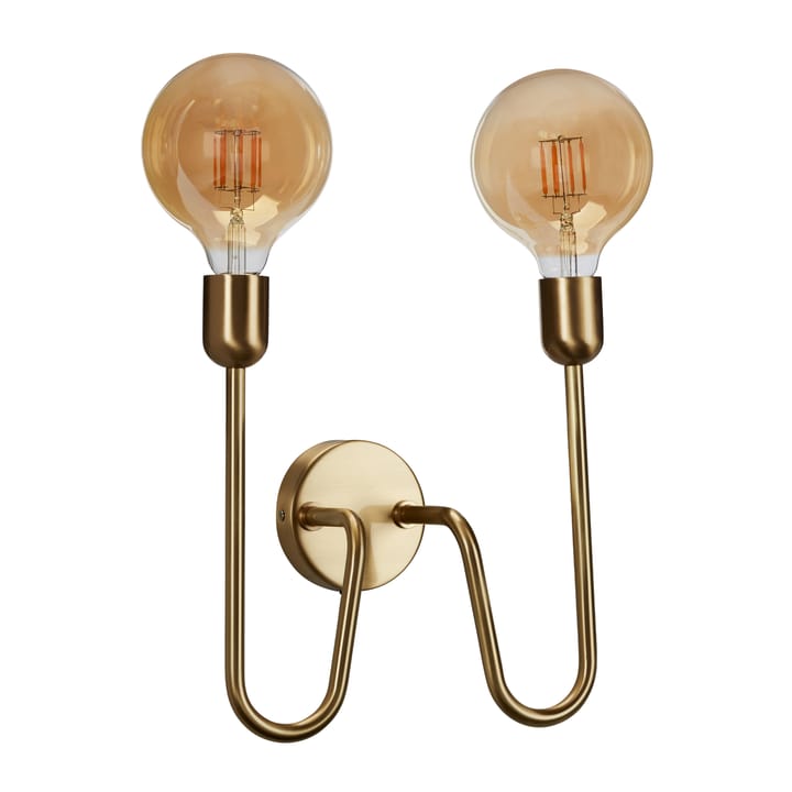 Regal Duo wall lamp with cable and plug, brass Belid