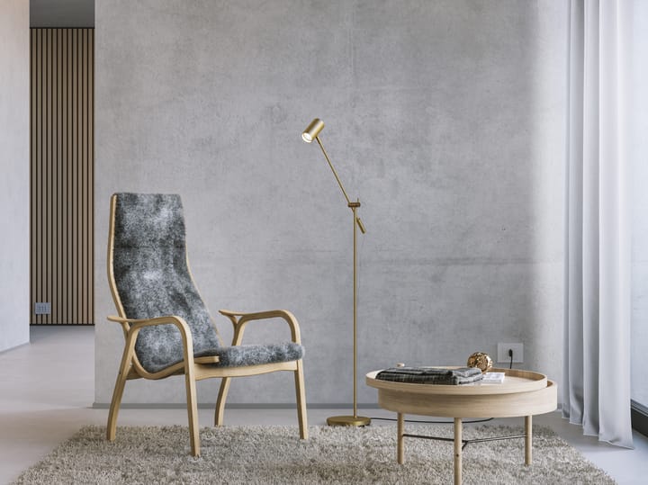 Tyson floor lamp rocker arm Ø19.8 cm, Matte polished brass Belid