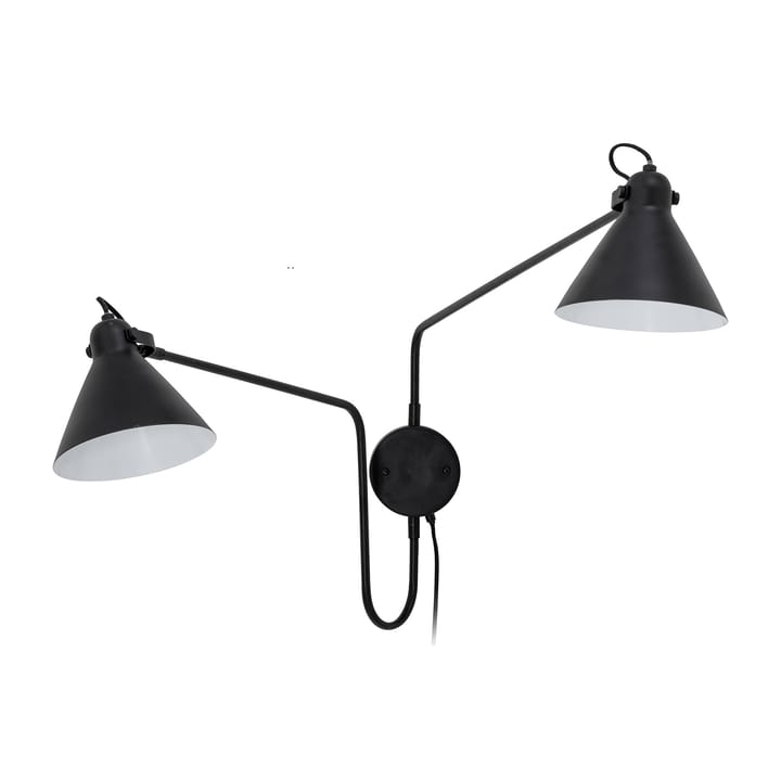 Felicity wall lamp - double arm, Black iron Bloomingville