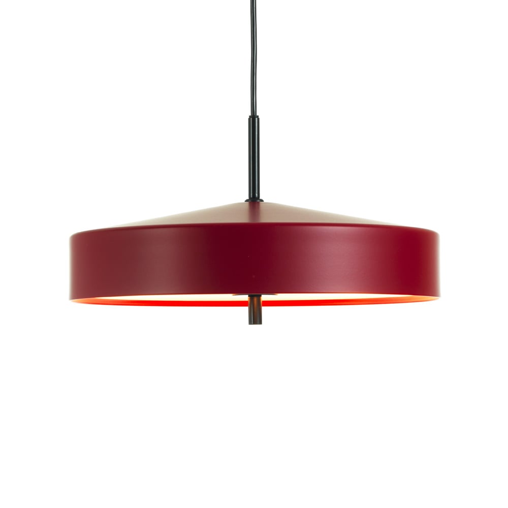 Bsweden Cymbal pendant Red matte, black cord, ø46 cm