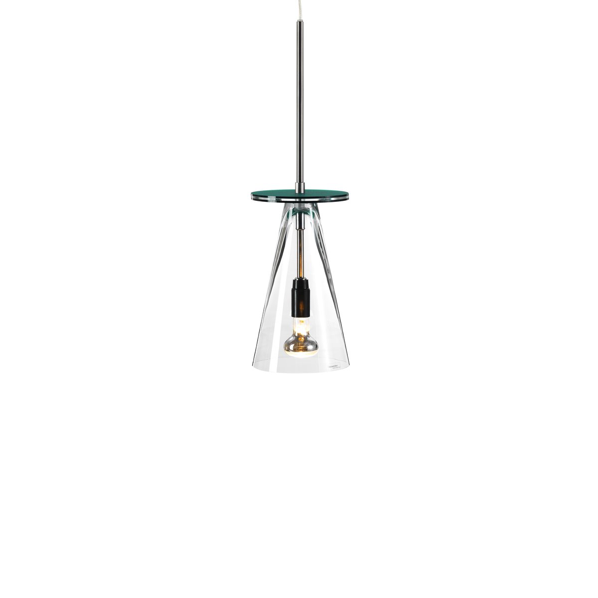 Bsweden Kon pendant lamp Clear, turquoise tray