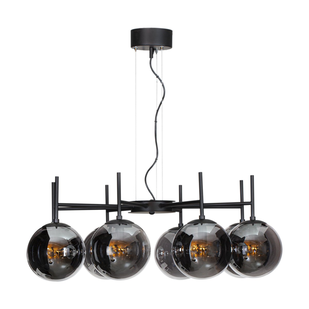 By Rydéns Boyle ceiling lamp 8-light 83 cm Smoky Gray