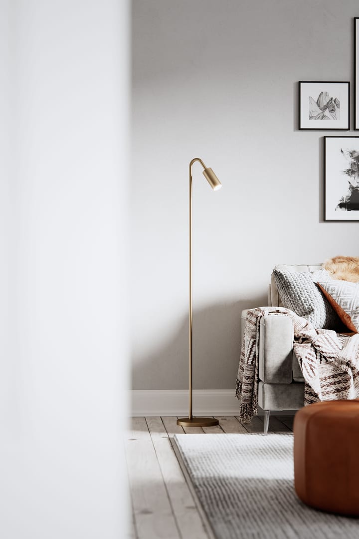 Curve Floor Lamp 146 cm, Matte gold By Rydéns