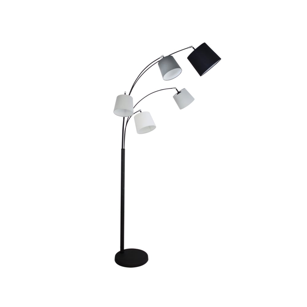 By Rydéns Foggy floor lamp Sand black, 5 arms