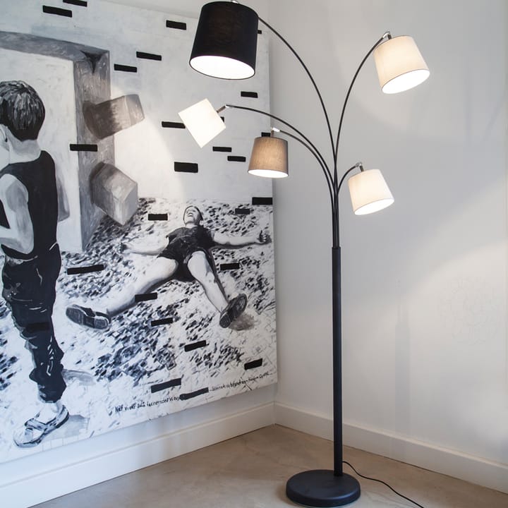 Foggy floor lamp, Sand black, 5 arms By Rydéns