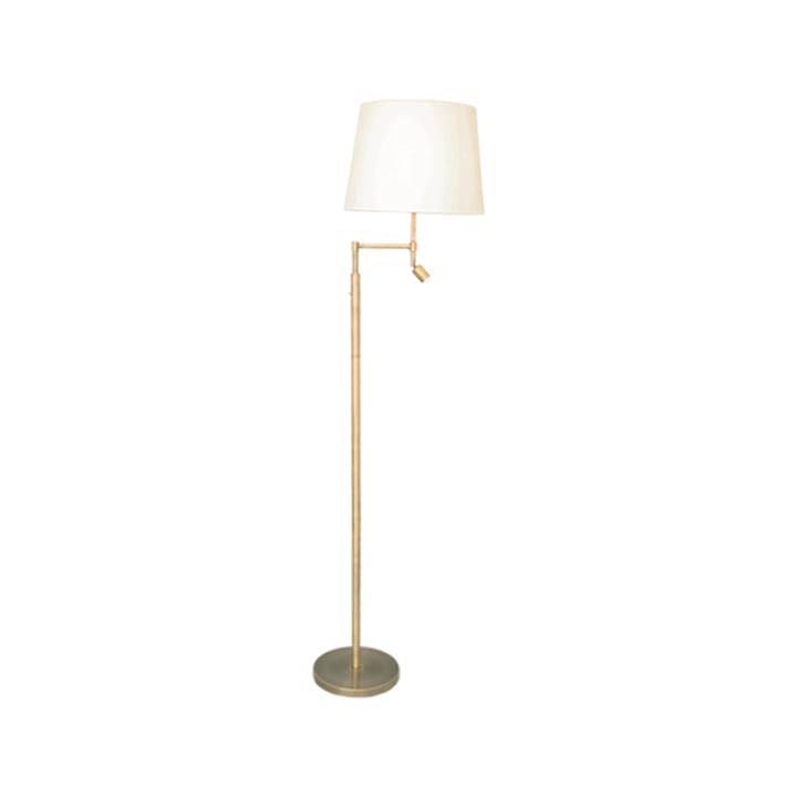 Orlando golvlampa, beige, antikmässingsstativ By Rydéns