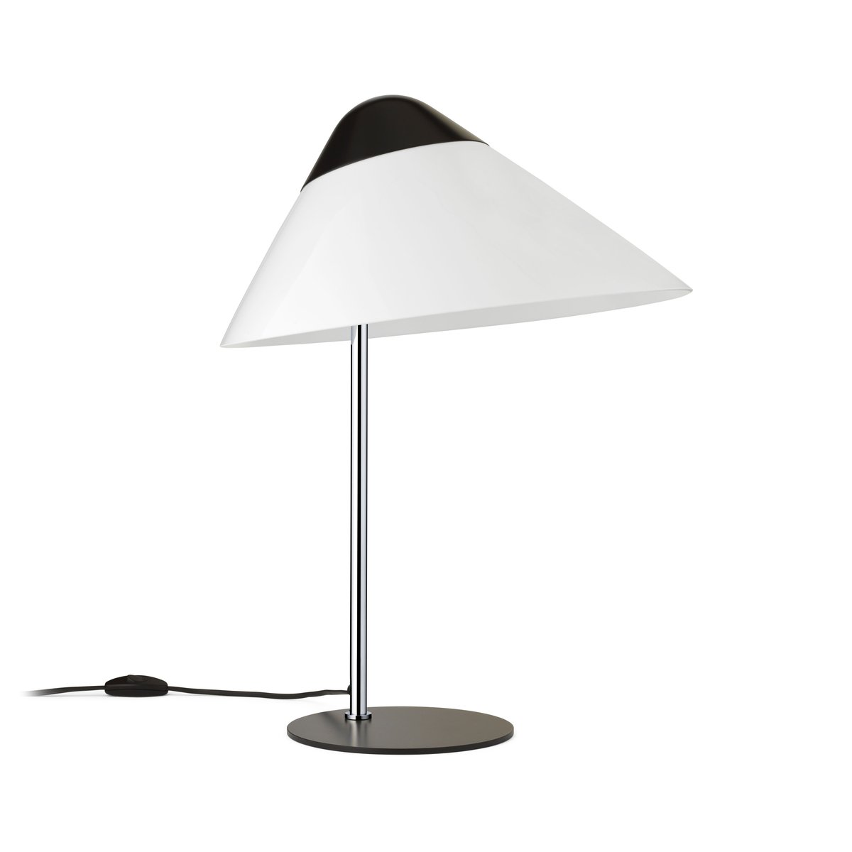 Carl Hansen & Søn HJW02 Opala table lamp Midi Black-chrome