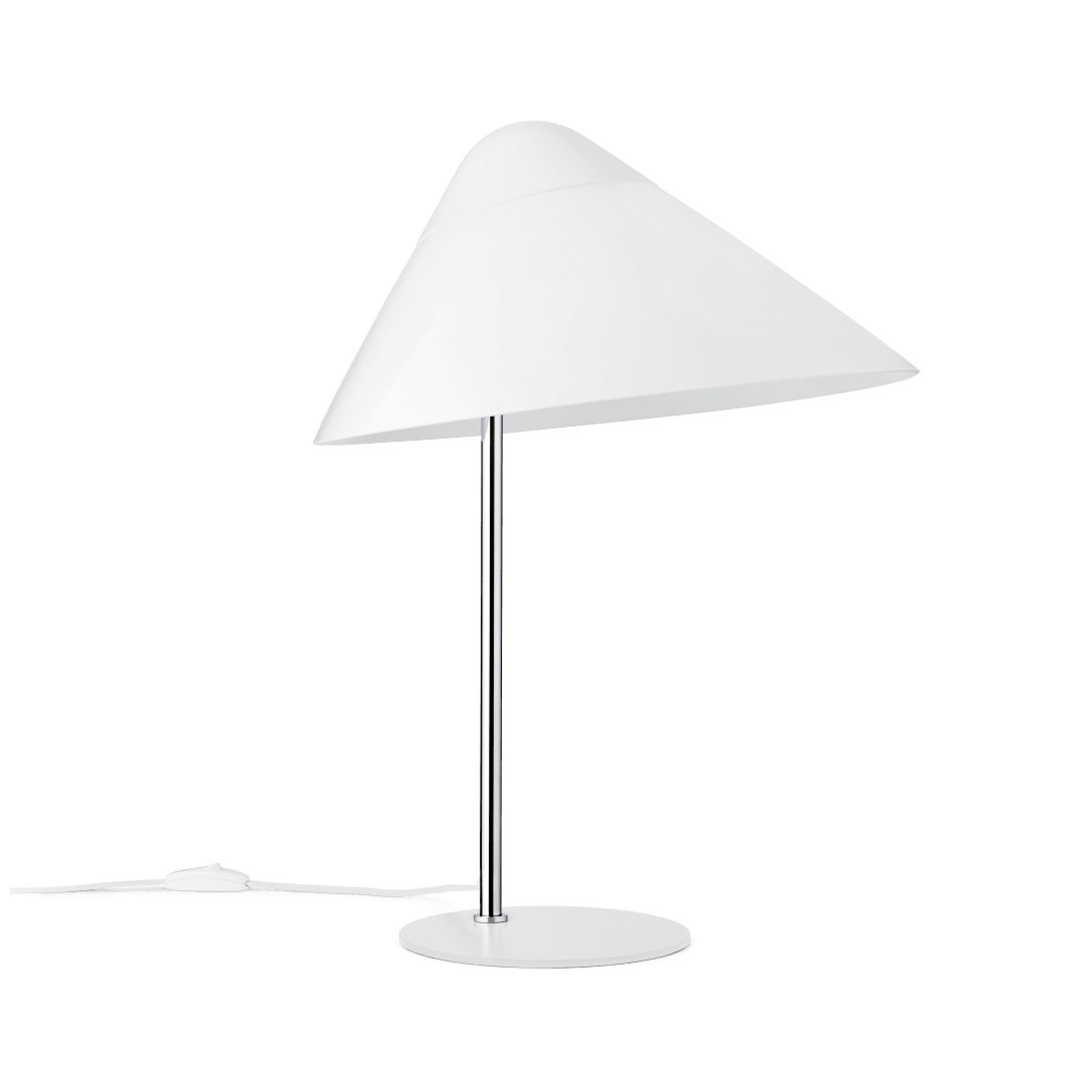 Carl Hansen & Søn HJW02 Opala table lamp Midi White-chrome