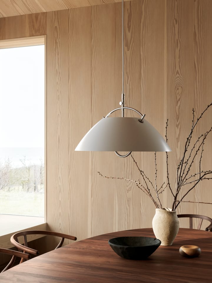 HJW37 The Pendant mit Höhenverstellung, White-nickel Carl Hansen & Søn