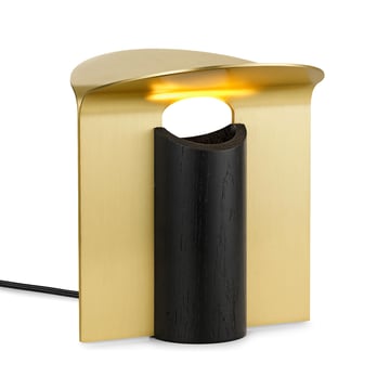 Carl Hansen & Søn RF200 Petal bordslampa, Black oak-brass