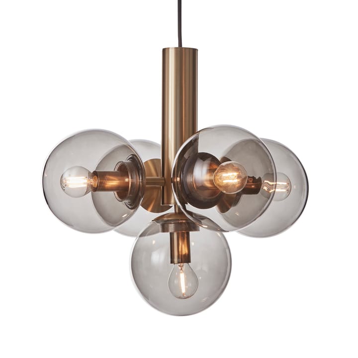 Avenue 43 ceiling lamp, Brass smoke-coloured glass CO Bankeryd