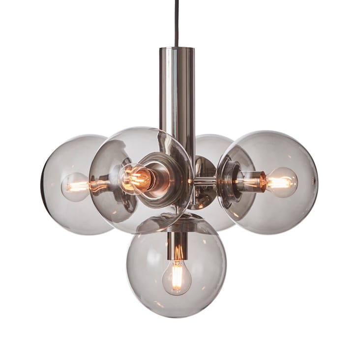 Avenue 43 ceiling lamp, nickel smoke-coloured glass CO Bankeryd